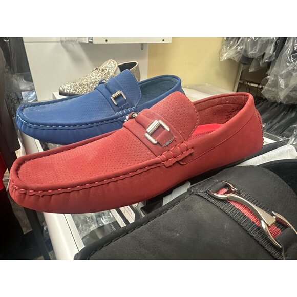 NIB Men's slip on loafers Bravo Royal Blue, Red or Black sizes 9-14 vary by colo - Picture 3 of 6